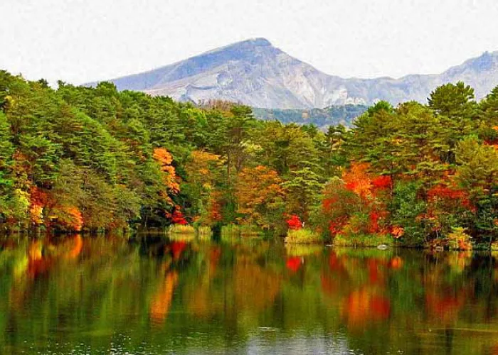 I will explain the seasonal changes in Urabandai.