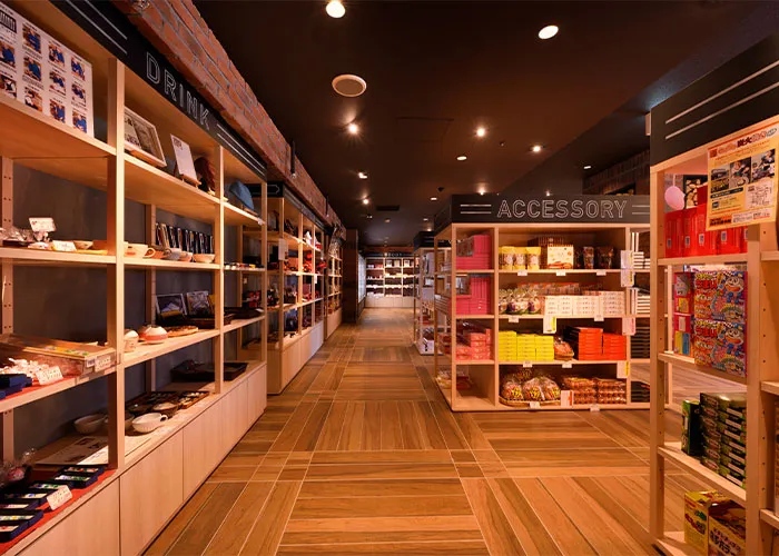 Inside the souvenir shop