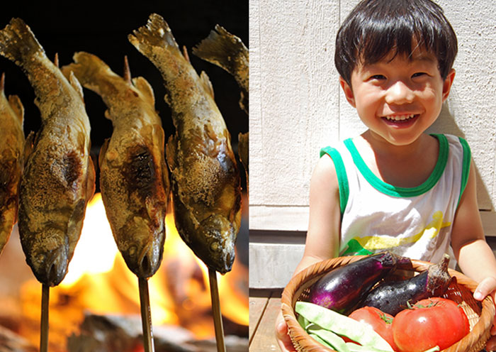 Summer activity example: Camping. A program where families make lunch together.
