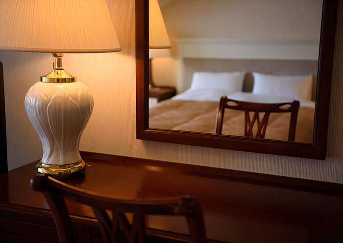 Double/34 square meters. A spacious room with a queen-size bed.