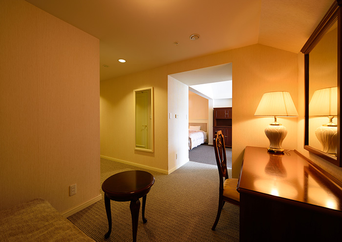 Deluxe Twin / 58 square meters. Penthouse with a front room located on the top floor.