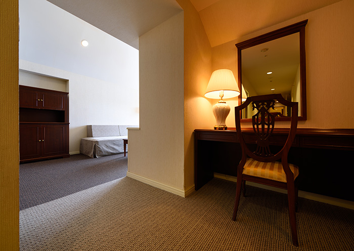 Deluxe Twin / 58 square meters. Penthouse with a front room located on the top floor.