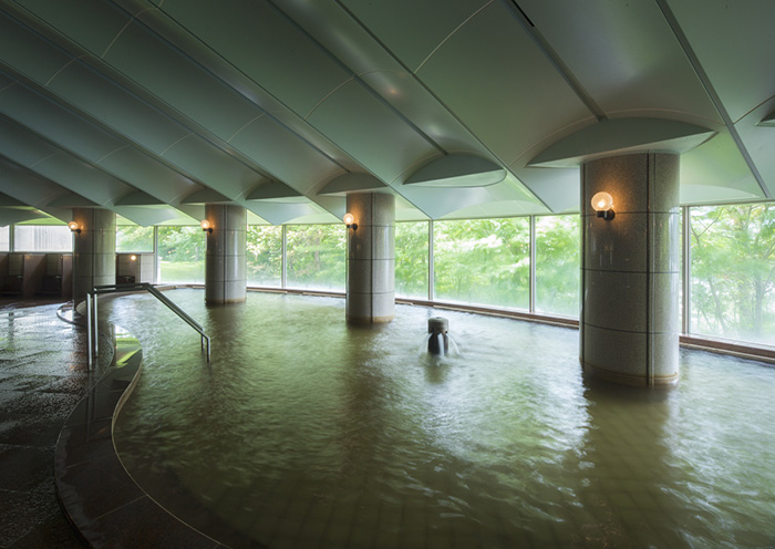 Indoor bath. Relax and enjoy the view from the large windows.