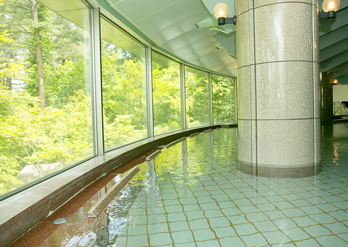 Indoor bath. Relax and enjoy the view from the large windows.