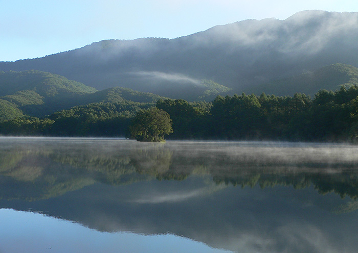 Lake Hibara / Urabandai. The largest lake located in the heart of the Bandai Plateau.
