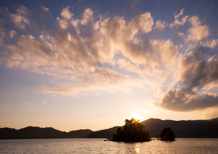 Lake Hibara / Urabandai. The largest lake located in the heart of the Bandai Plateau.