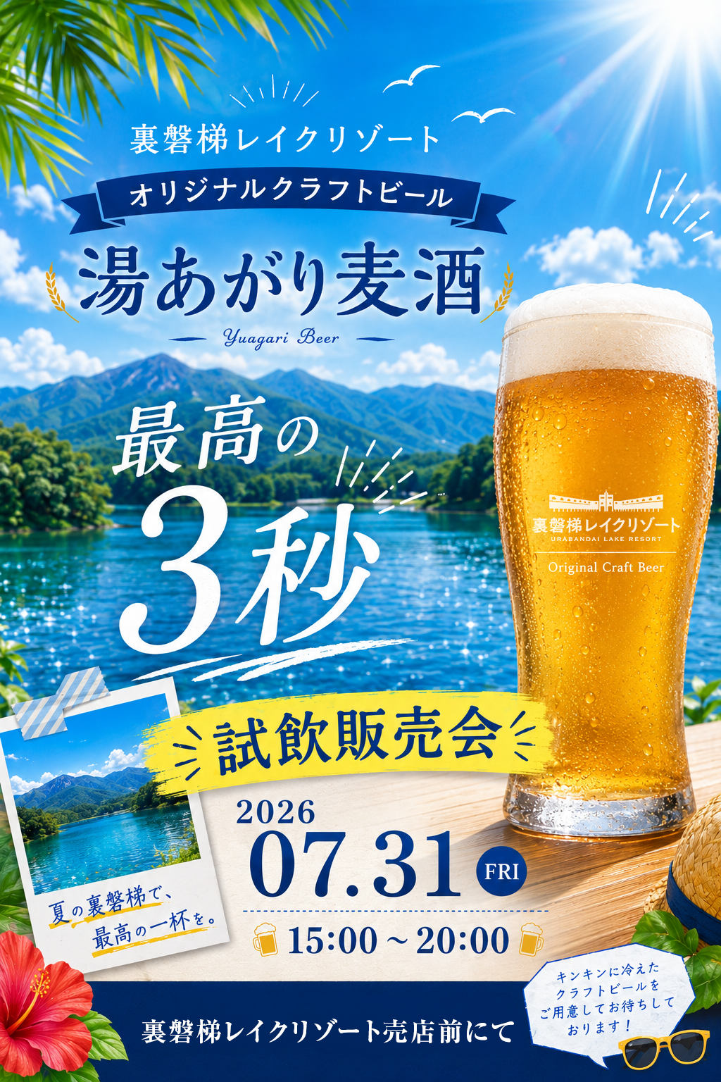 [Free Tasting] July 31st (Fri)! Experience the best 3 seconds with our original craft beer!