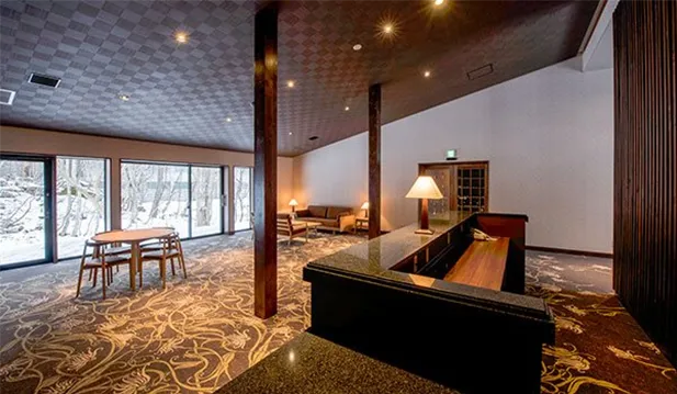 Inside the building