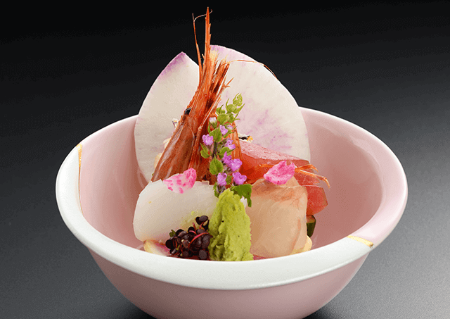 An example of a Japanese kaiseki meal