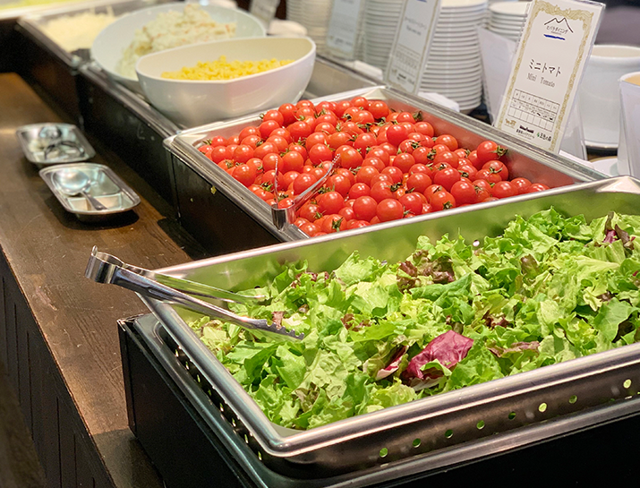 Seasonal vegetable salad corner