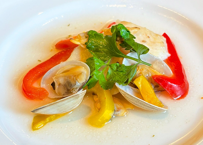 White fish and clam ceviche